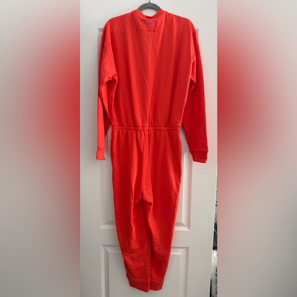 adidas Bright Red Drawstring Jumpsuit - Picture 6 of 10